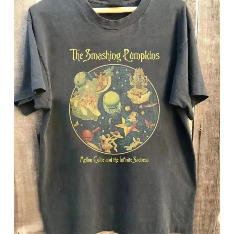 Retro T-shirt Men's T-shirt The Smashing Pumpkins Mellon Collie And The Infinite Sadness Tour Spring/Summer T-shirt