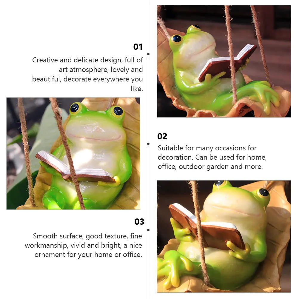 

Lovely Resin Frog Decoration Creative Animal Shape Ornament for Garden Desktop Home Decor Resin Frogs Ornament