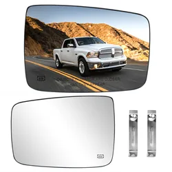 Heated Side Wing Mirror Glass Left Right for Dodge Ram 1500 2500 2013 2014 2015 2016 2017 2018 68079363AA/68079362AA