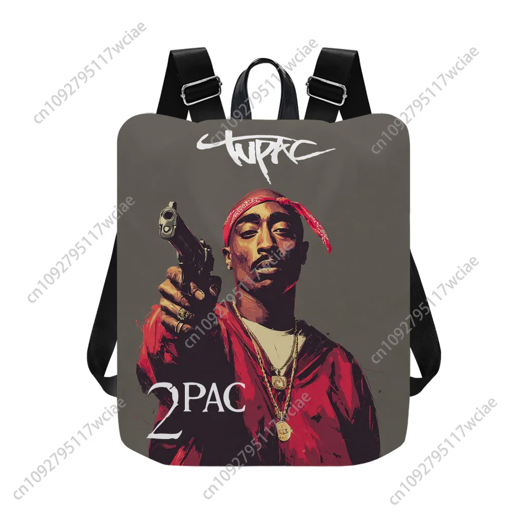 Tupac Rapper 2PAC Custom Backpack travel Anti Theft Backpack Hip Hop Nylon Waterproof Daypack Fashion College Gift Bookbag