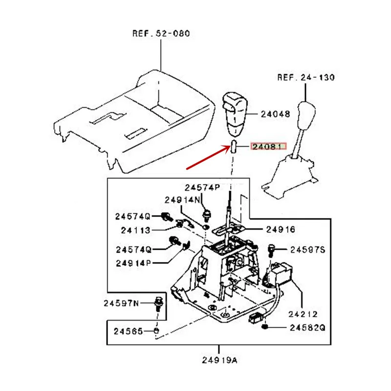 Original A/t Floor Shift Linkage Gear  Lever Handball Inner Joint For Mitsubishi Pajero Monetro V93 V97 V98 V83 V87 V88