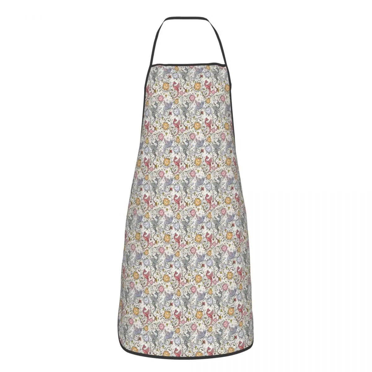 Medieval Dragon And D20 Dice Dnd Pattern Apron Chef Baking Tablier Waterproof Bib Kitchen Cleaning Pinafore for Women Men