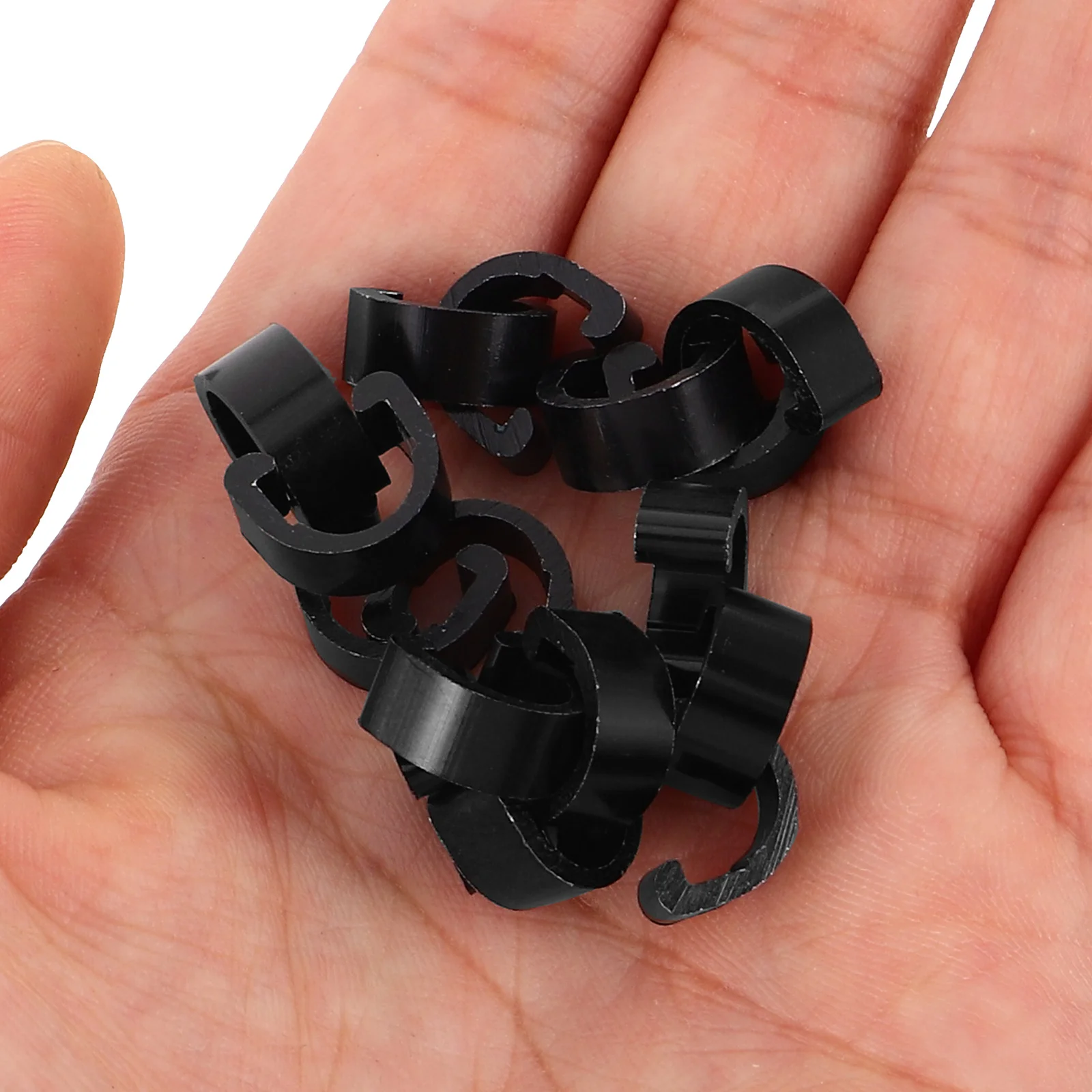 

80pcs Bicycle C-Clips Clamps Aluminum Alloy For Mountain Bike Road Bicycle Brake Cable Frame Cable Wire Clips U-Shaped Clips