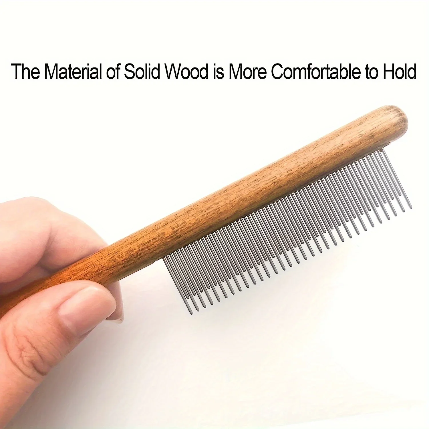 1Pc cat hair removal comb float hair removal smooth brush with wooden handle, for dog and cat grooming tools