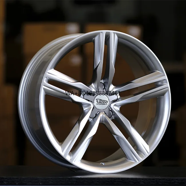 

REP 618F Customizable Staggered Multi-Spokes 5-holes 5 Spoke Rims Silver Wheels Forged Wheel Ready to Ship for Audi