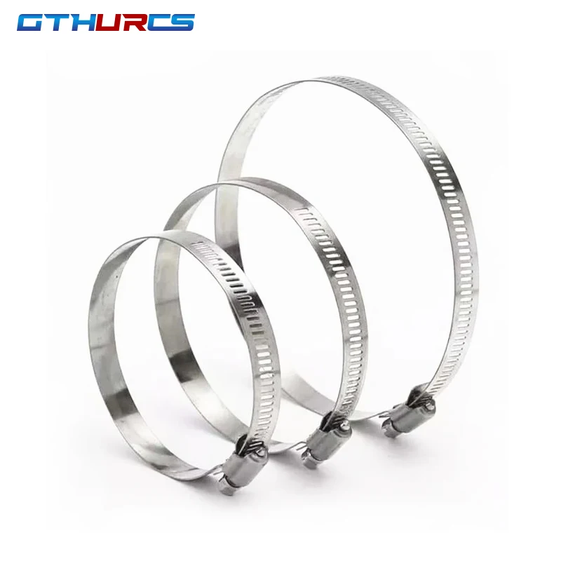 1pcs Stainless steel Hose Clamp Adjustable Drive Hose Clamp Fuel Line Worm Size Clip Hoop