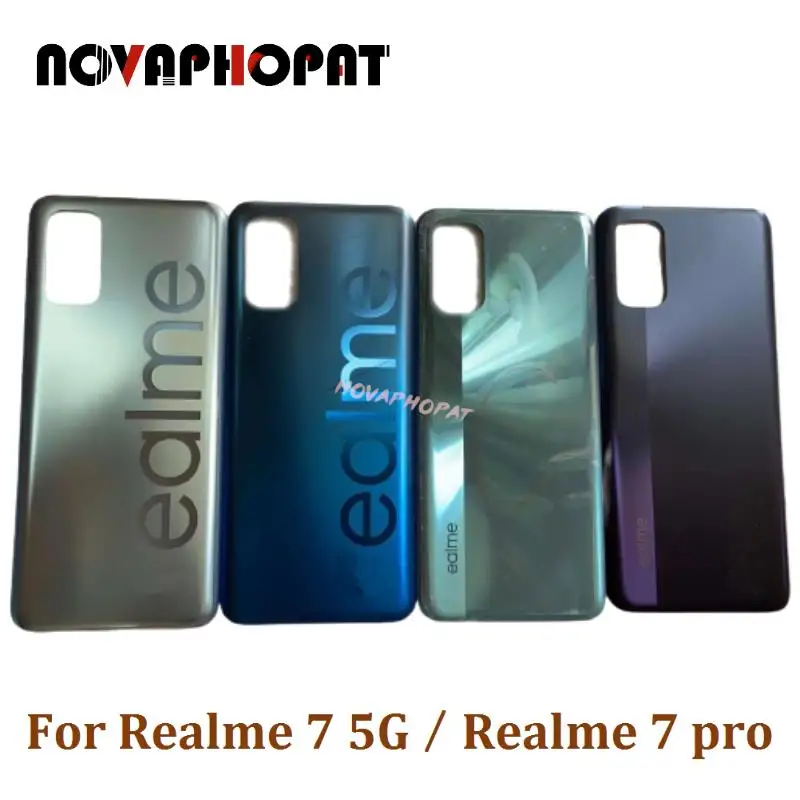 Novaphopat For Realme 7 5G / 7 Pro Back Cover Battery Door Rear Case Panel Back Housing