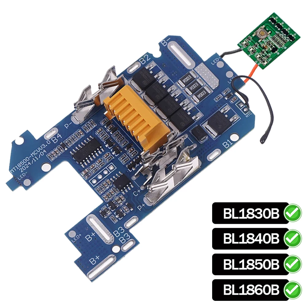 For 18V BL1830/1840/1850/1860B with Charge Level Indicator Universal Li-Ion Battery BMS PCB Charging Protection Board