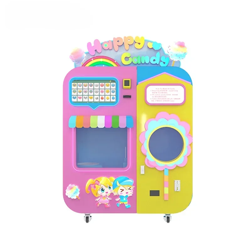 automatic food cotton candy vending machine