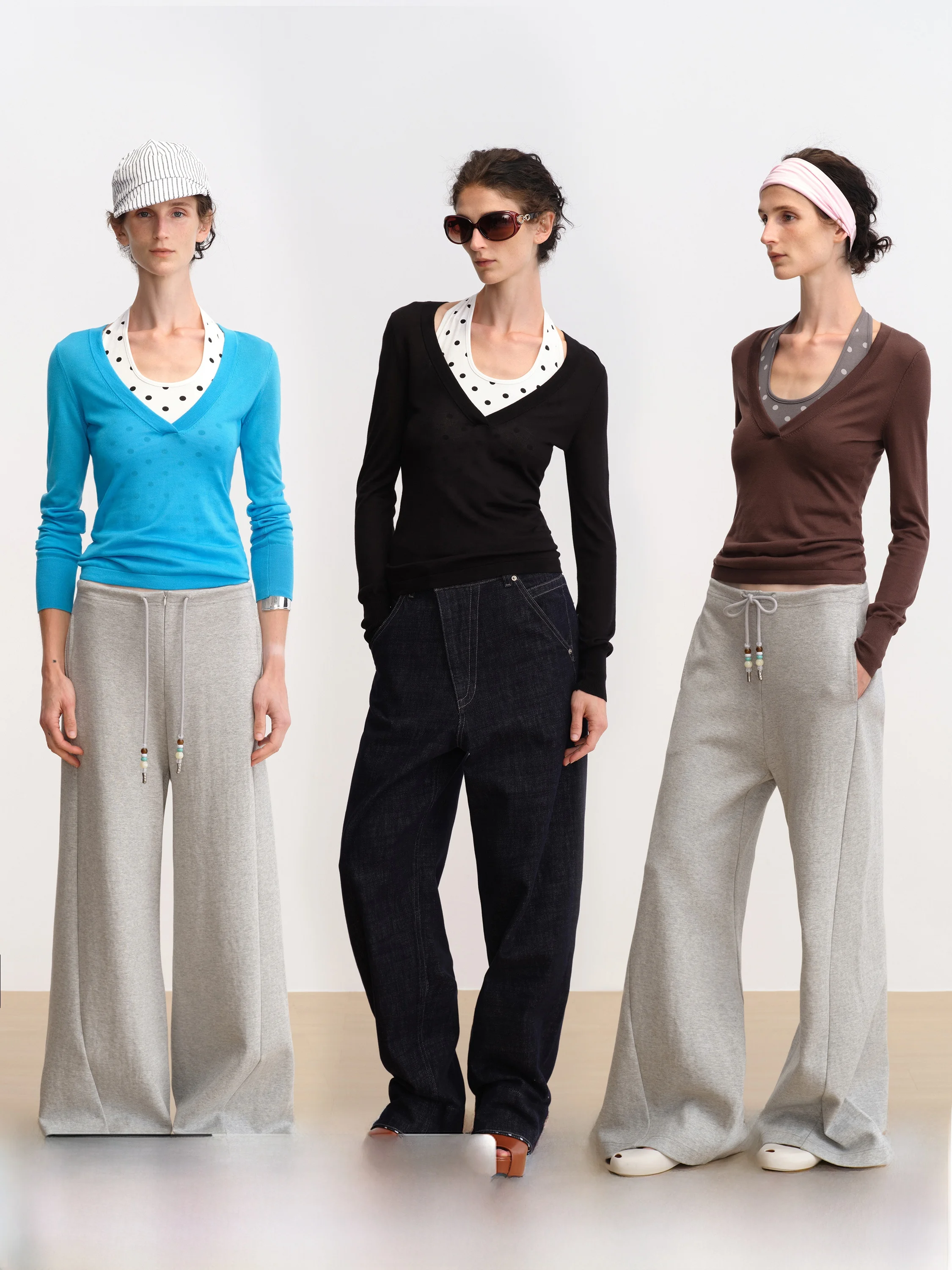 

True by Nature Цвет в горошек Blo Long Sve Женская трикотажная футболка повседневного кроя из смеси мягкого шелка V Ne обычной длины