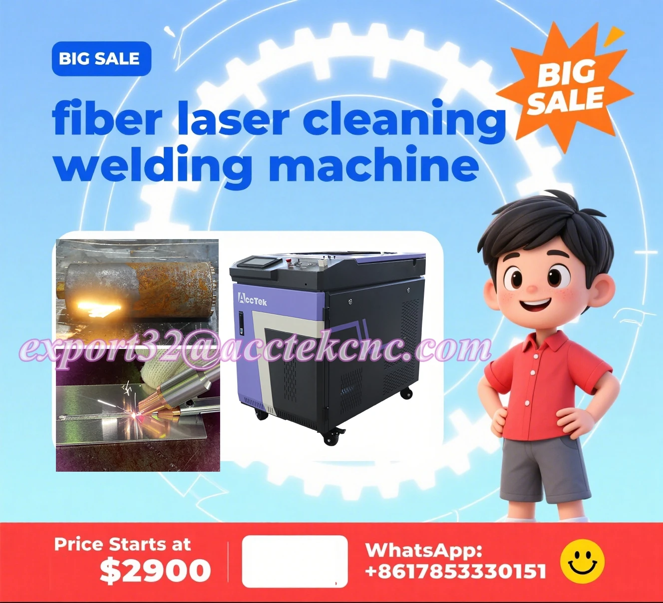 

Metal Rust Removal Fiber Laser Welder 4 in 1 Fiber Laser Welding Cleaning Cutting Soldering Machine