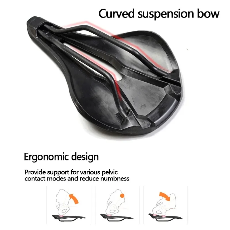 EC90 Bicycle Saddle Seat for Mens Womens Comfort Road Cycling Saddle Mtb Mountain Bike Seat 143mm Seat Cushion Black/red/white