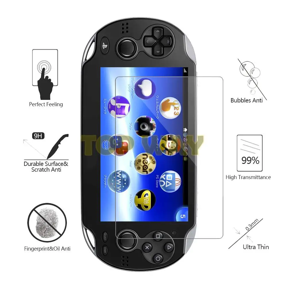 5set anteriore posteriore HD pellicola protettiva trasparente copertura superficiale plastica temperata per Sony PS Vita PSV 2000 PSV1000