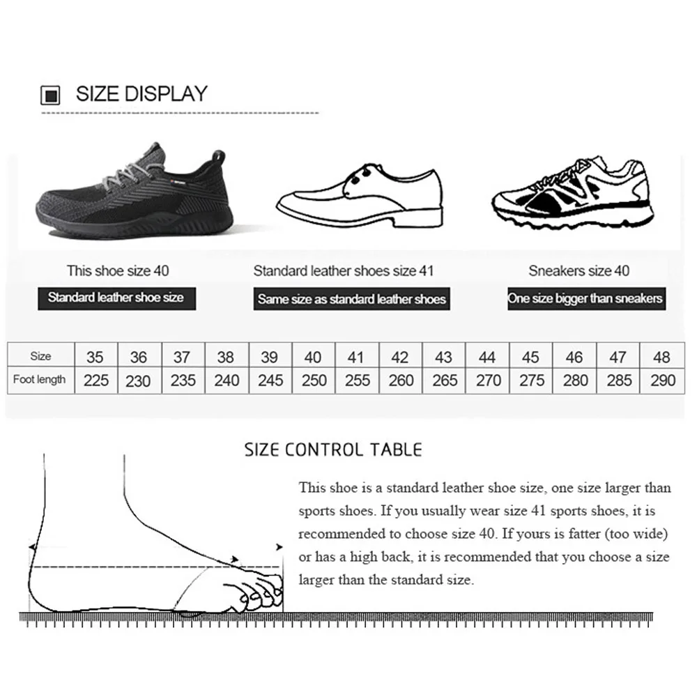 Sapatas de segurança dos homens de pouco peso 2022 novo verão smash resistente sapatos de trabalho construção resistente sapato tênis de trabalho masculino botas casuais