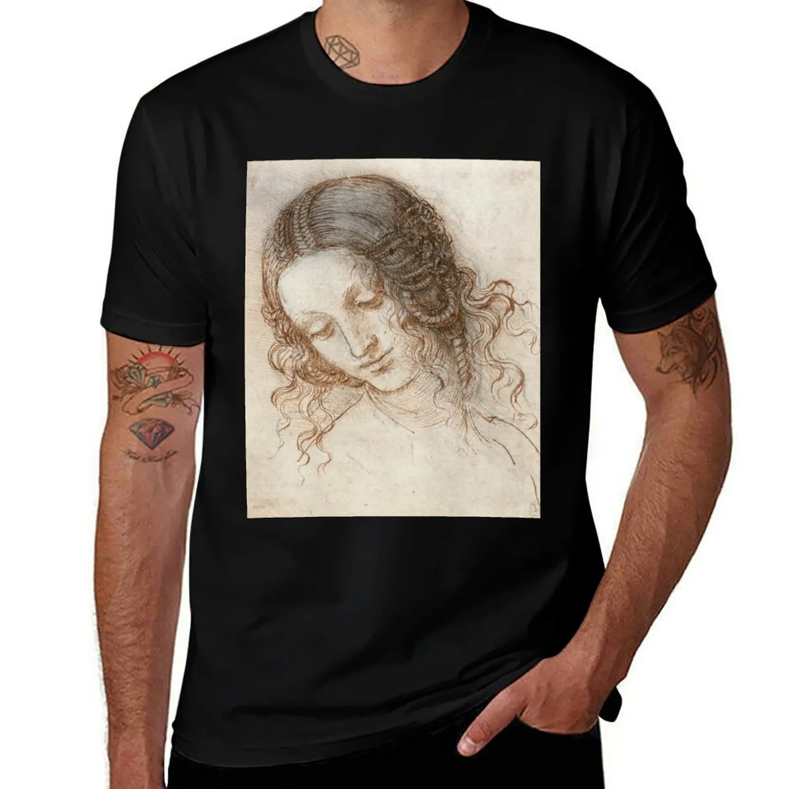 Leonardo da Vinci - Head of Leda T-Shirt UV Sun Protection Tee Shirt