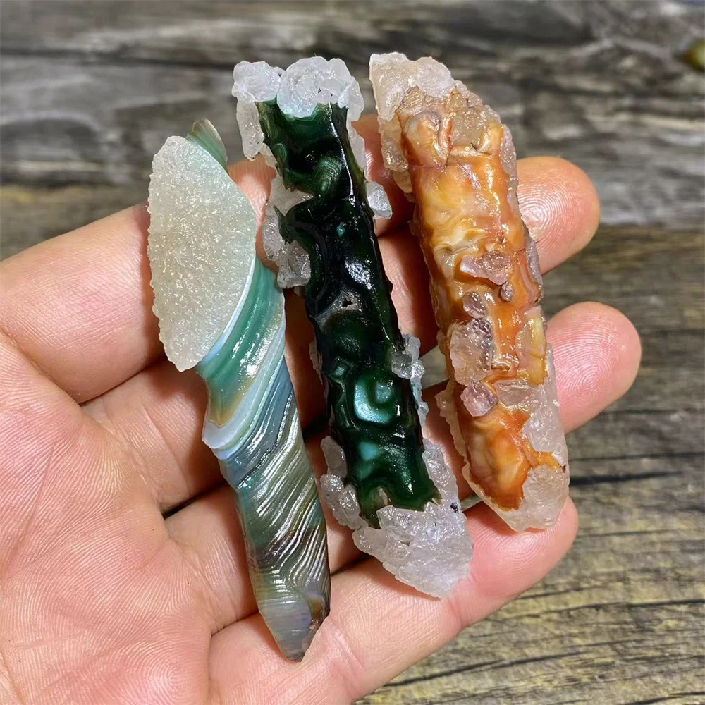 Crystal Agate Raw Natural  Symbiont Quartz Geode Gemstone Quartz Reiki Stone Beauty Minerals Specimen House Decoration Healing