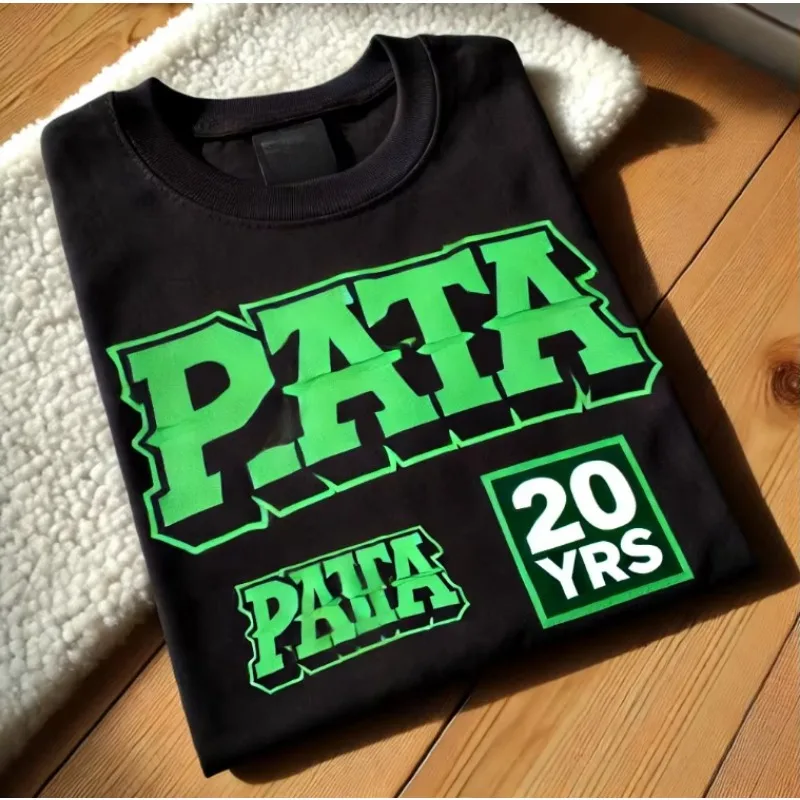 PATTA Chlorophyll 20 Years Anniv T-shirt Black Unisex Fashion Street Wear Pure Cotton Skin-friendly Soft Breathable Sports