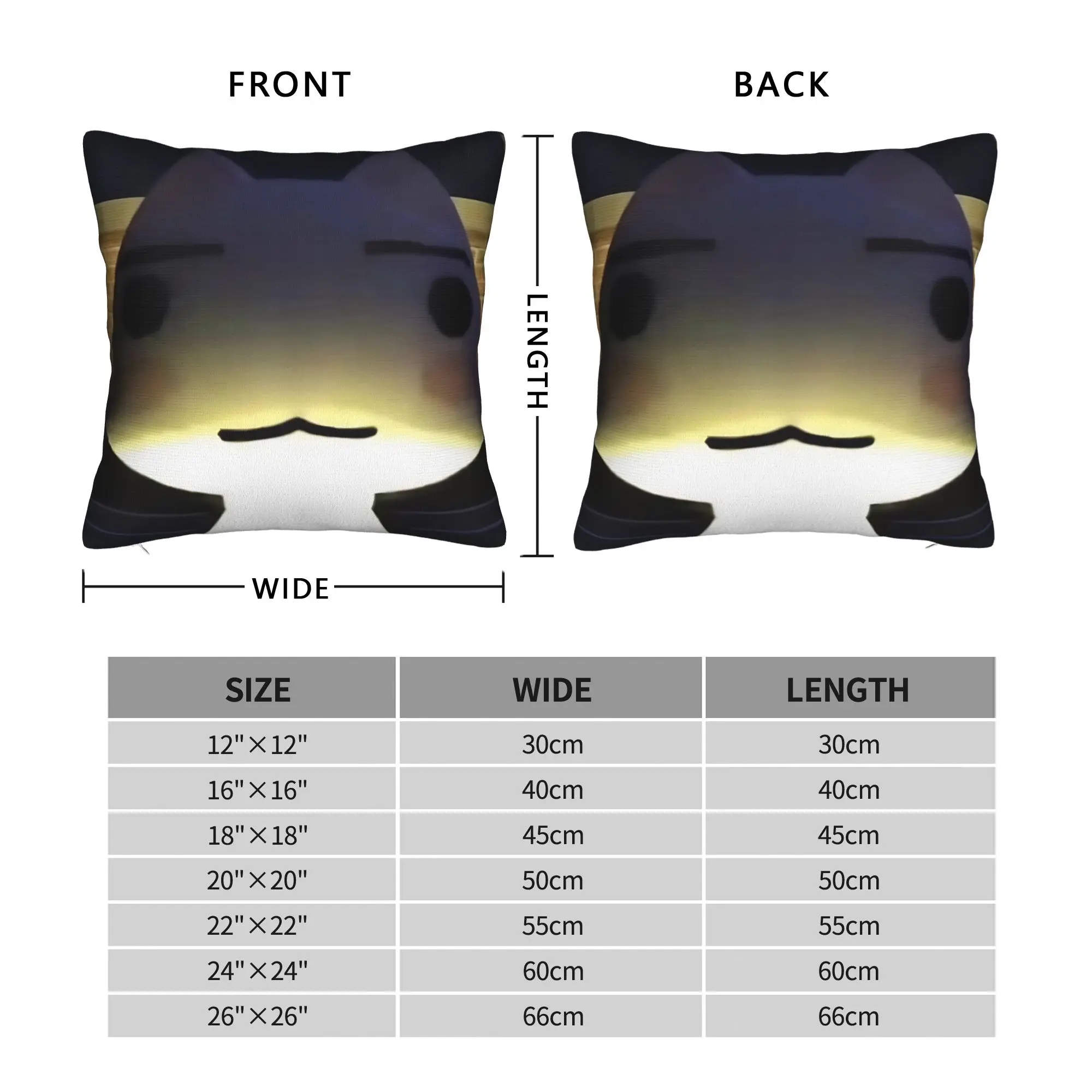 Toro Inoue Cat Square Pillow Case Cute Cartoon Cushion Covers Customized Polyester Decor Pillowcase for Home 18