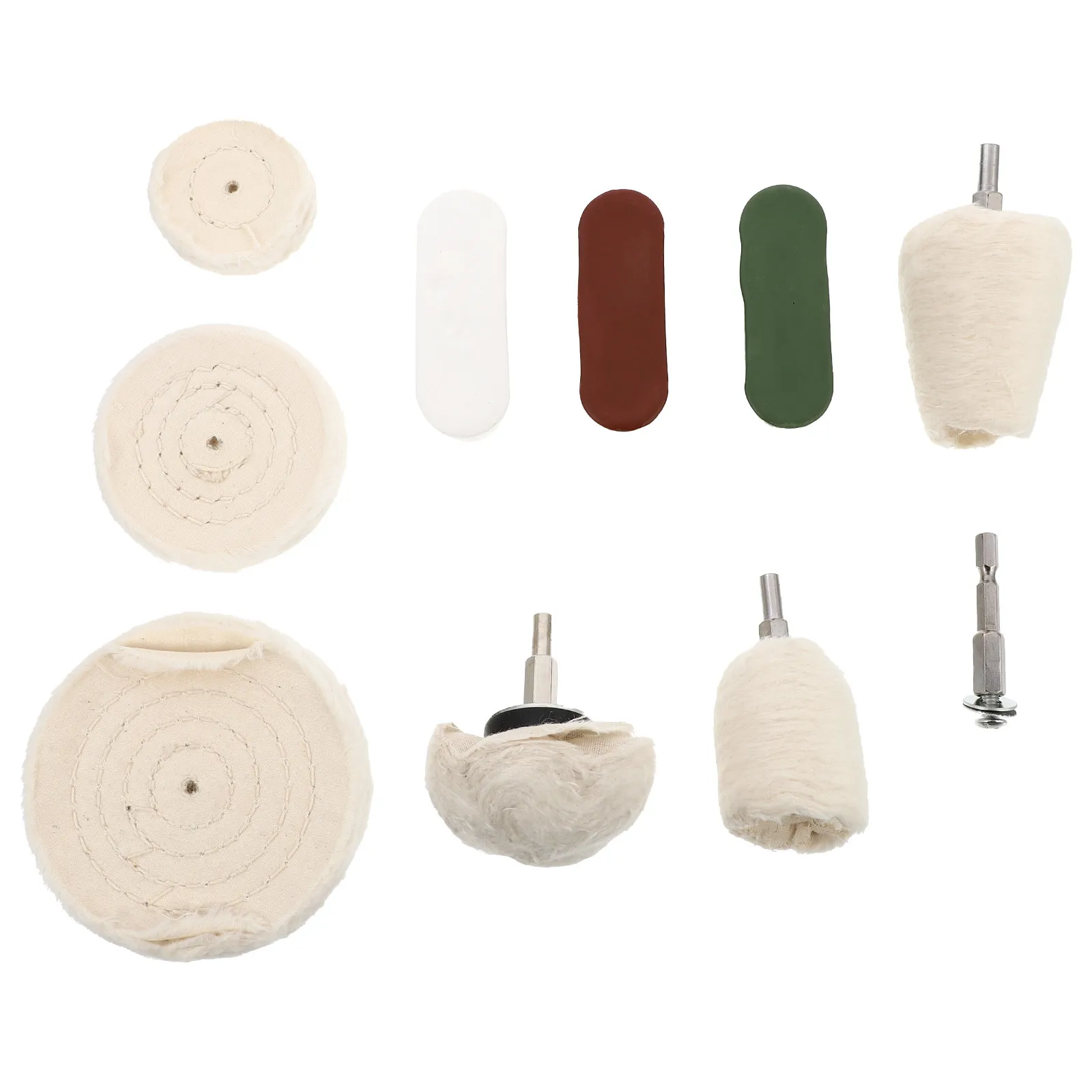 10pcs Polishing Wheel Set with Paste for Drill – Rustproof, Oil-Resistant Cloth Wheels for High-Gloss Grinding