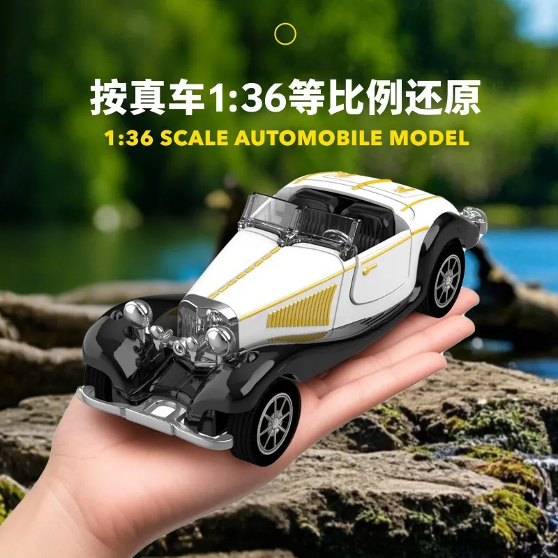 1:36 classique ancien grand-père voiture alliage retirer jouet modèle de voiture garçons modèle de voiture simulation pour enfants