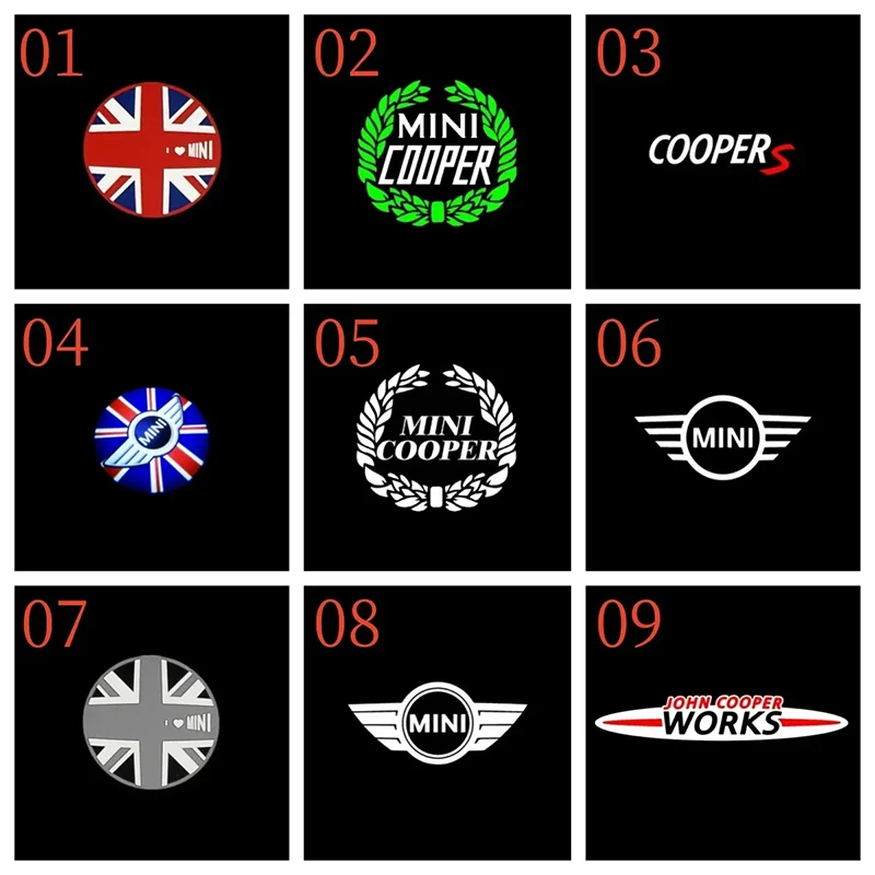 

2PCS New LED car door sign high-definition welcome light projection light For Mini Cooper R50 R52 R53 R55 R56 R60 R61Clubman