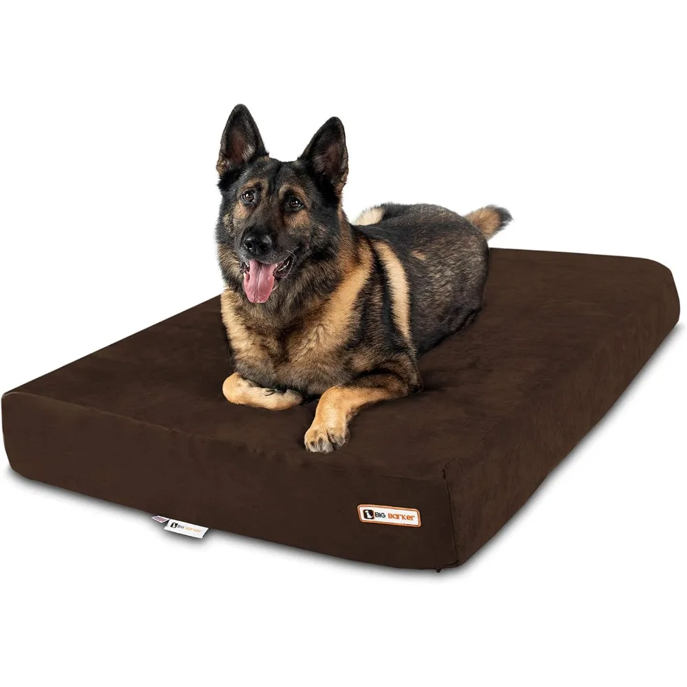 

Sleek Orthopedic Dog Bed - 7” Dog Bed for Large Dogs w/Washable Microsuede Cover - Sleek Elevated Dog Bed Made in The