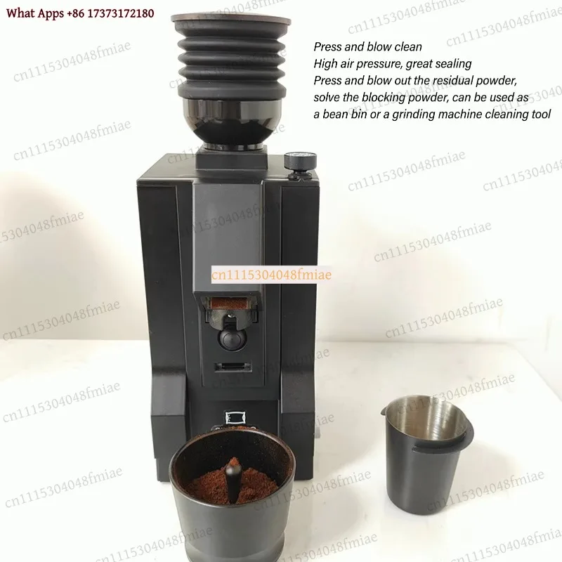 Single Dose Coffee Grinder Bellow ABS Silicone Bean Bin Blowing Cleaning Tool For Eureka Mignon