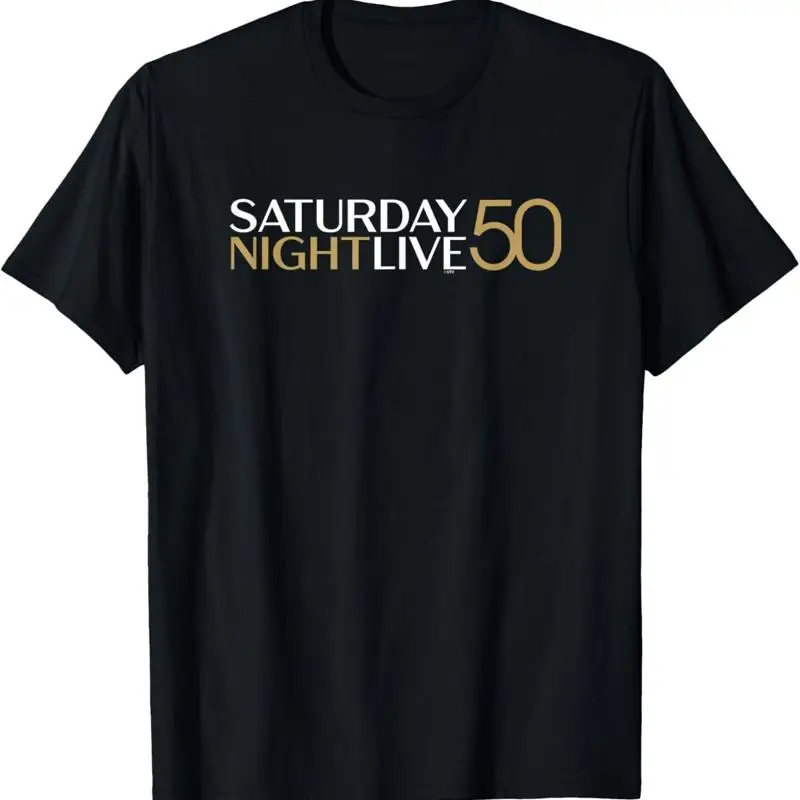 

SNL Saturday Night Live 50, белая и золотая футболка