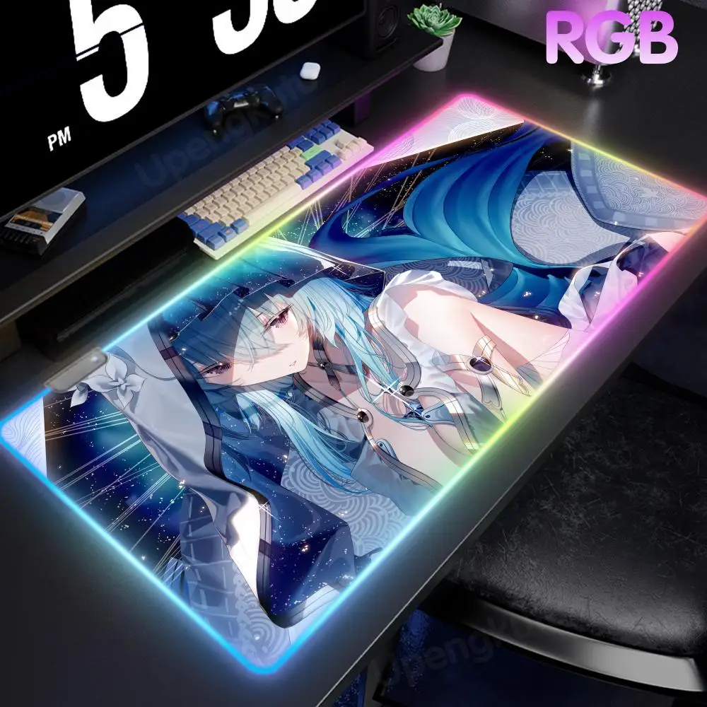 

S_shorekeeper Offices Accessories Teclado Mecánico Gamer Mouse Desk Protector Mat Pad RGB Mouse Pad Hentai Mouse Pad Escritorio