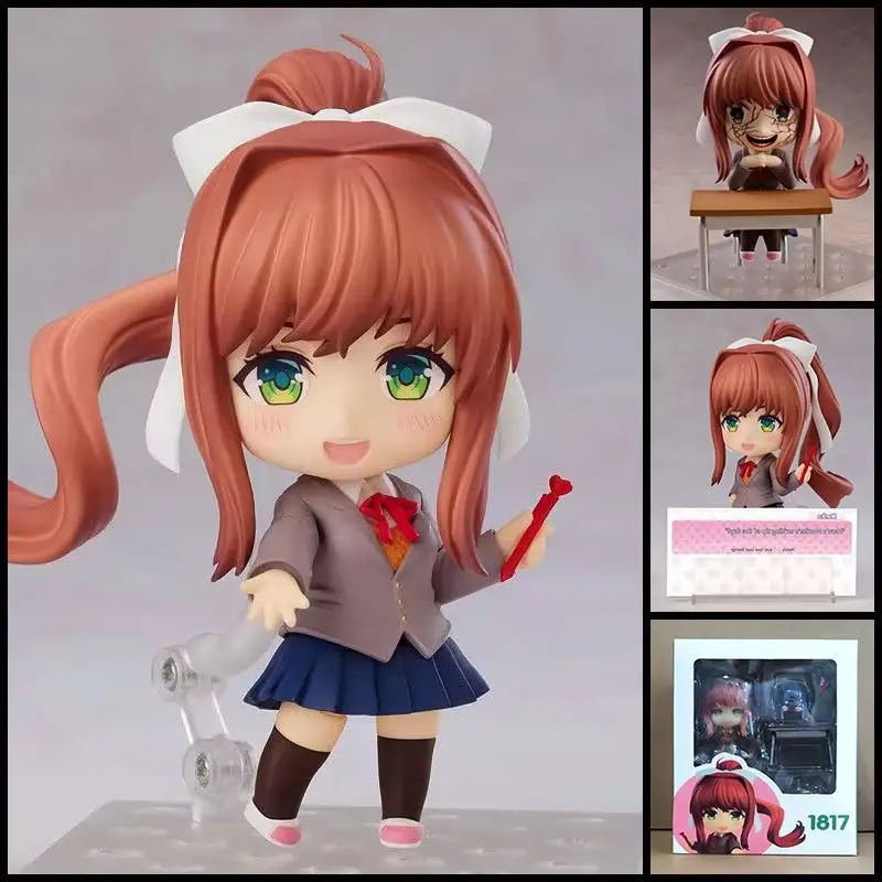 Doki Doki Literature Club Figur Monika Sayori Natsuki Yuri Bewegliche Gelenk-Actionfigur PVC Anime Sammlermodell Schreibtisch-Dekoration