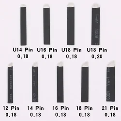 50pcs 0.18mm Black Tebori Blade Needle Eyebrow Tattoo Needles Manual Pen Embroidery Needles Tattoo accessories