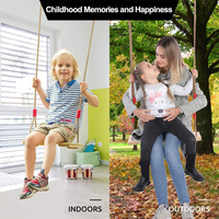 Garden Swing Portable Adjustable Rope Children Hanging Seat Indoor Outdoor Park Patio Front Yard Playground Chair