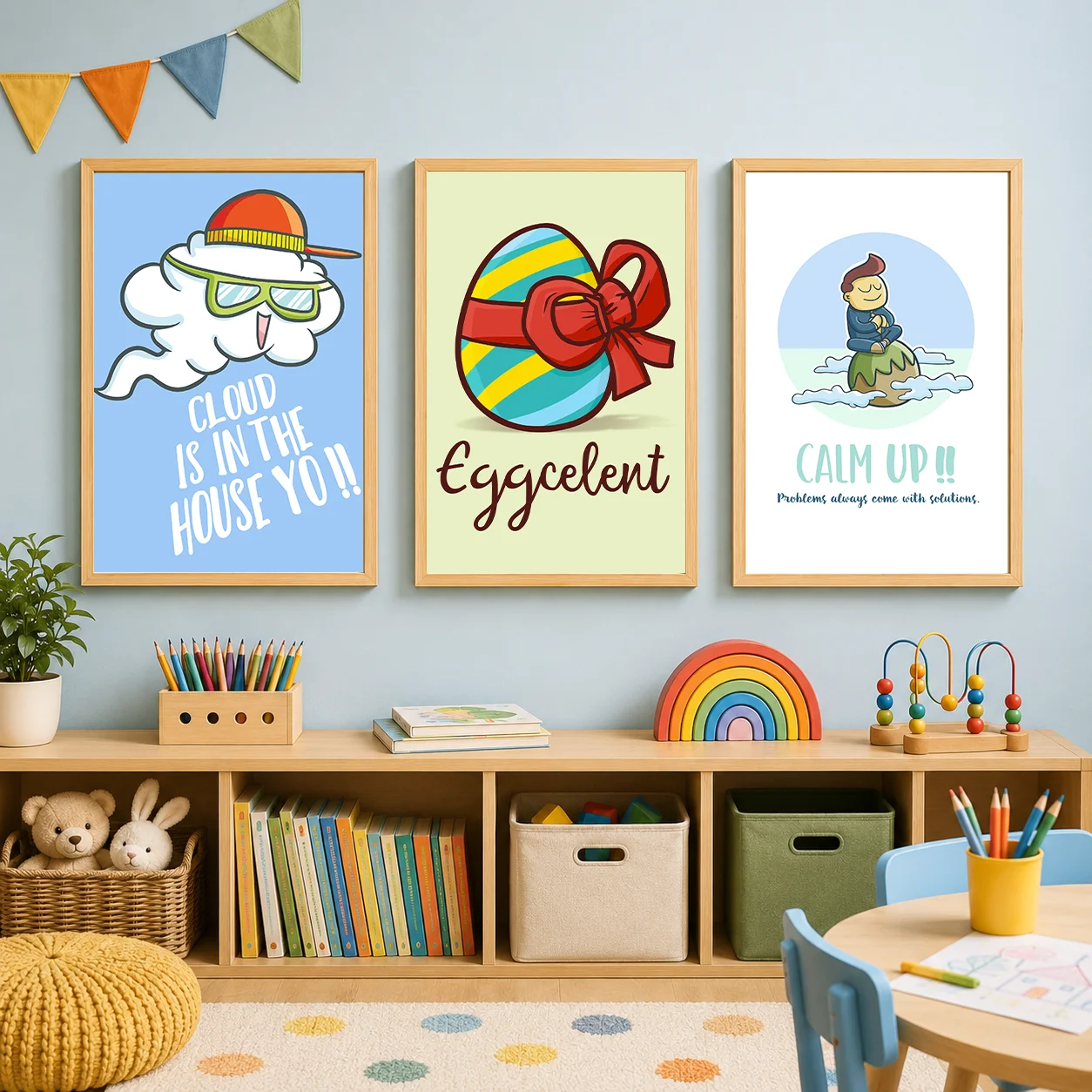 Cartoon Nursery Wall Art, Funn - Baby Boy Nursery Quotes recension och pris