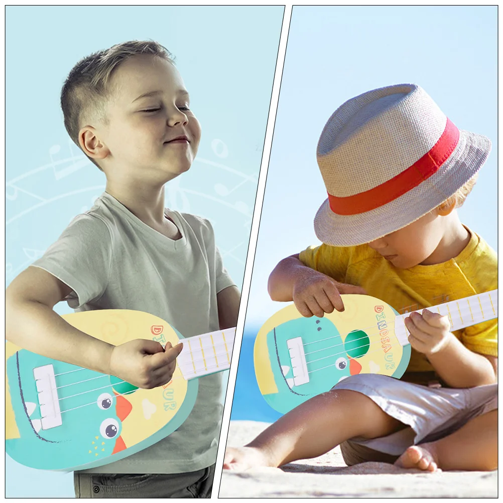 2 Pcs Guitar Educational Plaything Enlightenment Early Toy Animal Plastic Infant Musical Kids Instrument