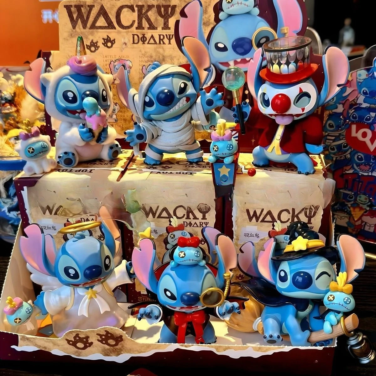 

Невероятный дневник Стич, серия 2,0, слепая коробка, модная кукла ручной работы, межзвездное детское креативное украшение для рабочего стола, праздничный подарок