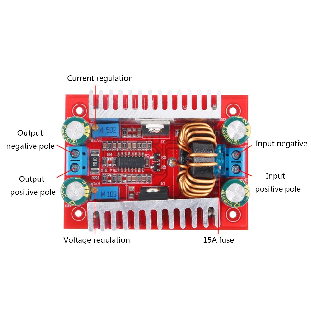 200W/ 400W DC-DC Boost Converter Power Supply Module 6-35V to 6-55V And 8.5-50V to 10-60V 10A/15A Step Up Switch Voltage Module