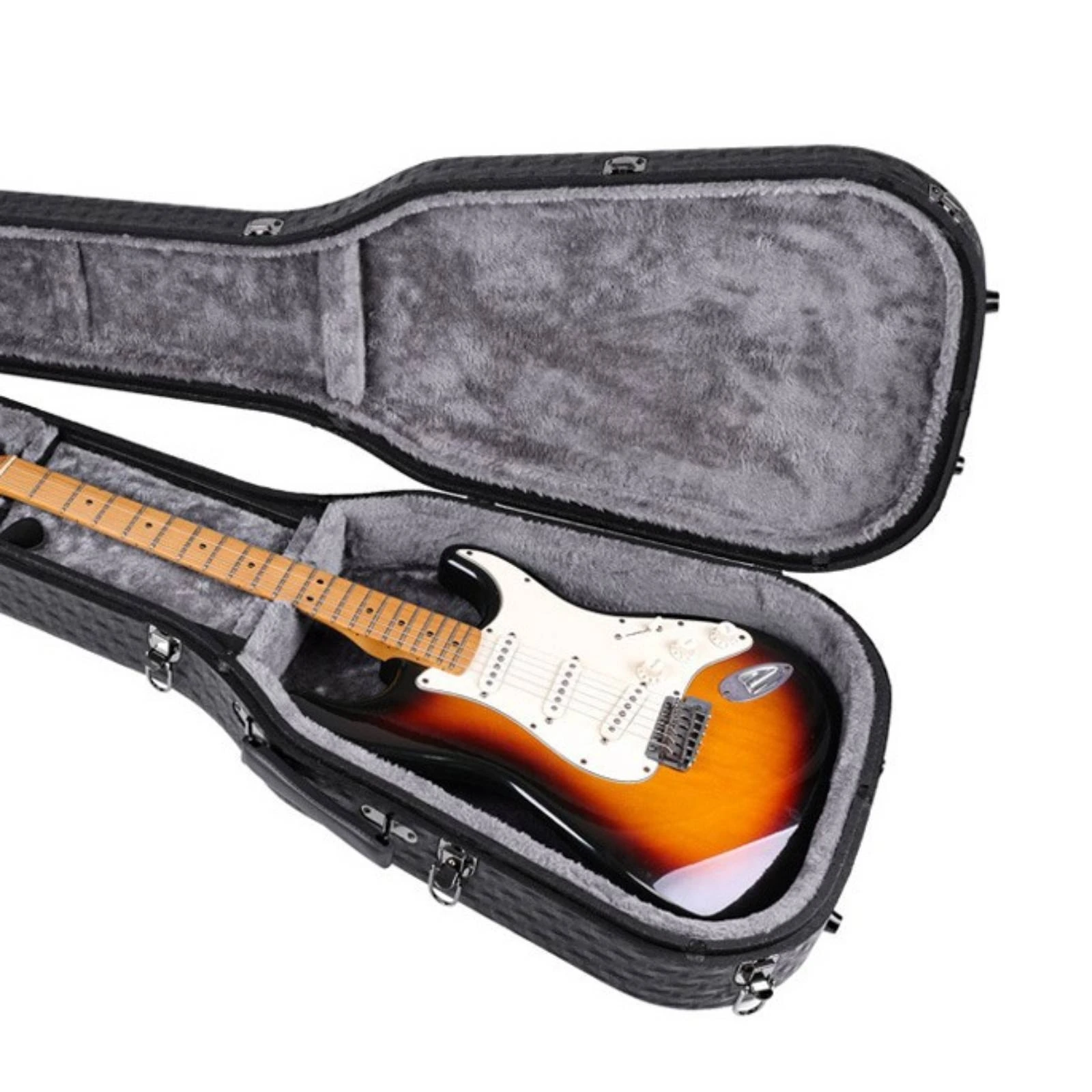 Lightweight Foam Hard-Shell Electric Guitar Case Adjustable Electric Guitar Hard Hard Case Portable Slim for Air Travel