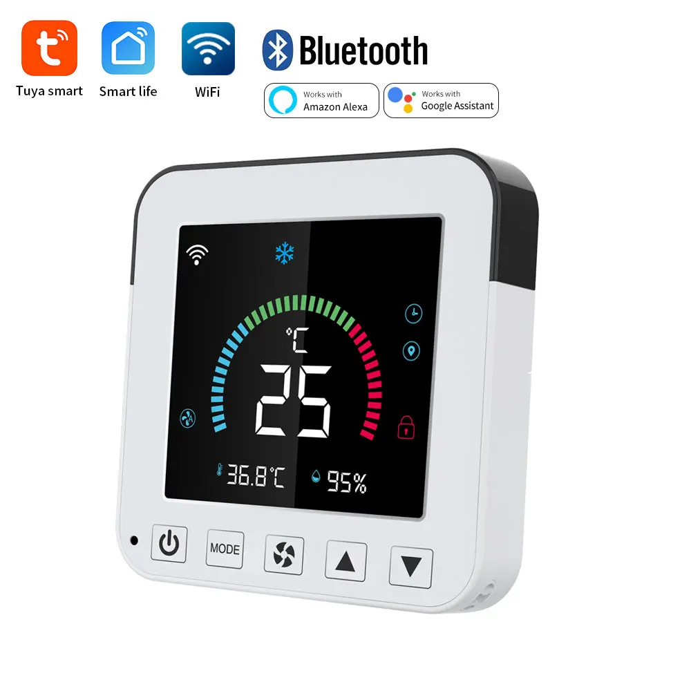 Tuya Smart Life Wireless WiFi Bluetooth Infrared Air Conditioner Controller Temperature Humidity Detector Sensor Work with Alexa