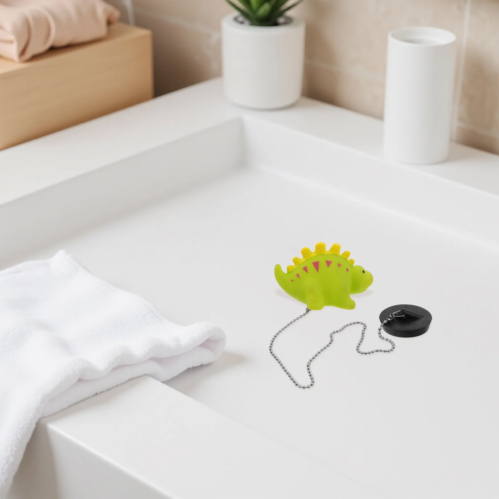 

Dinosaur Cute Rubber Bath Tub Drain Stopper Kids Bathtub Accessories Universal Bathroom Sink Plug Toddler Bath Stopper