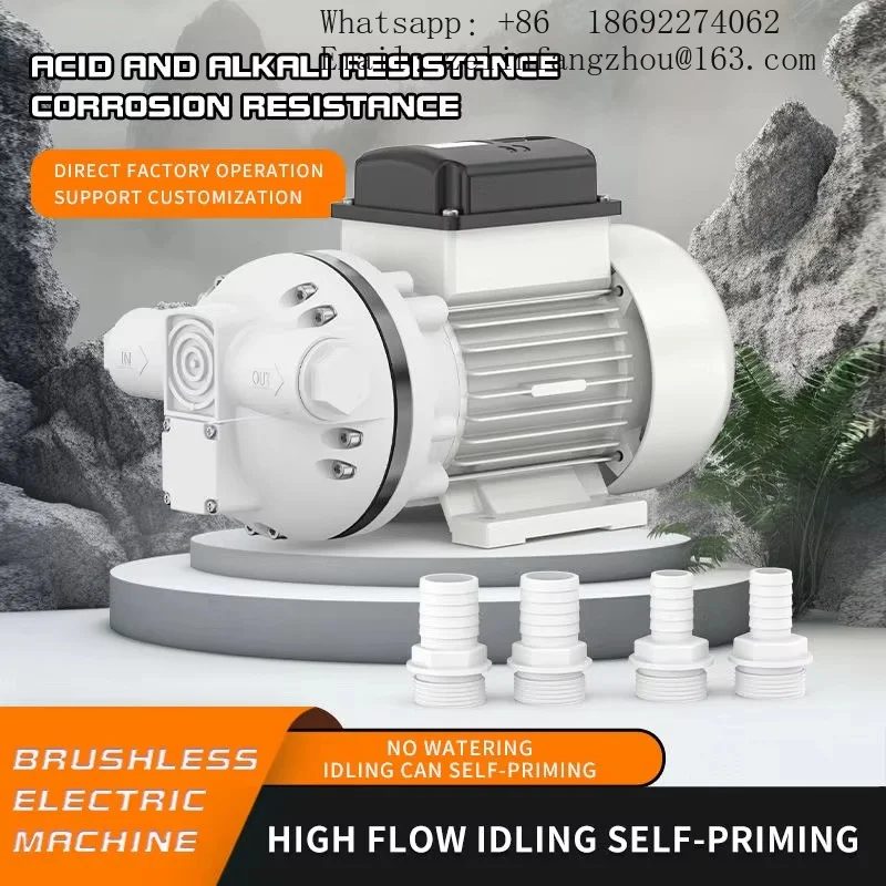 CAVITT 220V 400W Corrosion Resistant Diaphragm Pump 40L Min Self Priming Chemical Acid Alkali Liquid Transfer OEM Pro