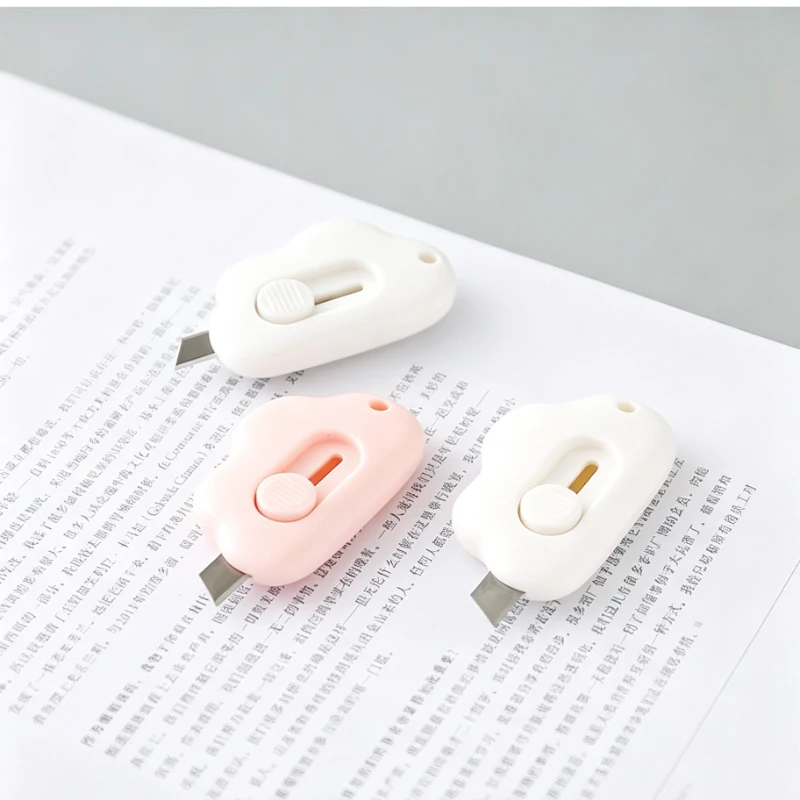Cloud Shaped Mini Cute Utility Knife Portable Student Box Opener Envelope Cutter Parcel Unboxing Office Paper Cutting Tool