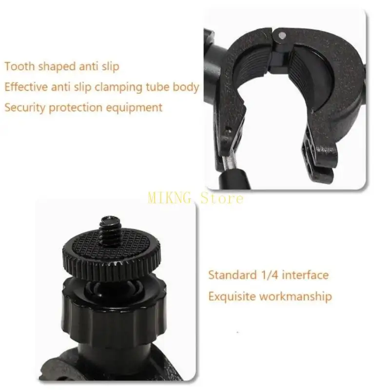 Home Recording Voice Clip Holder with Adjustable Clamp Lock and ABS Mount Body for Live Streaming, Desktop Video Use, and Remote