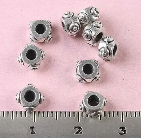 30pcs 5.4*3.5mm Alloy charms tibetan silver  columniform spacer beads for jewelry handmade HWH1552