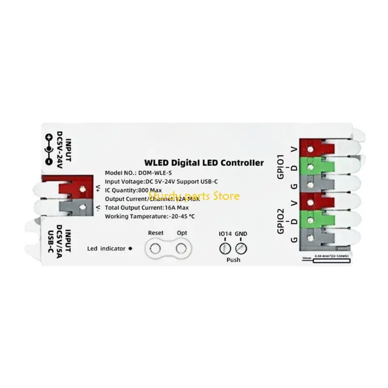 97QC 8266 Strips LED digital WLED Controlador lámparas Dimmers LED CONTROLES REMITOS CONTROLES LED Sistema uso fácil