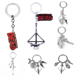 Movie Jewlery The Walking Dead Keychain Crossbow Bow and Arrow Key Chain Retro Key Ring for Car Men Women