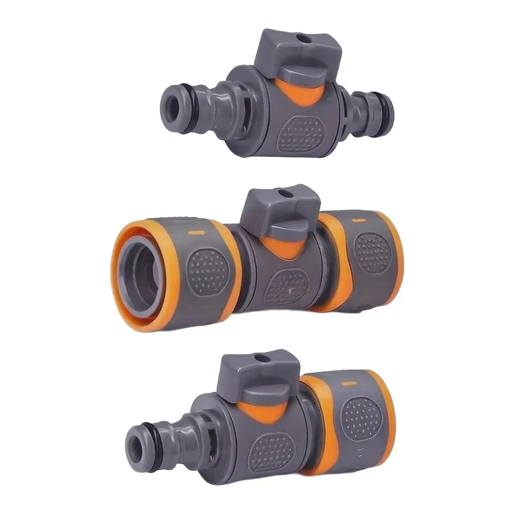 Quick Connect Hose Coupler Set 3 pcs with Integrated On-Off Valve for Lawn Irrigation and Car Washing Leak Resistant