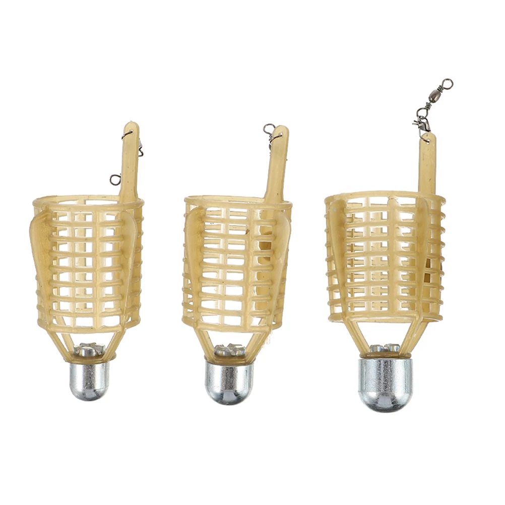 

3pcs Fishing Bait Trap Cage Small Size Portable Mesh Structure Outdoor Fishing Tool Lobster Carp Eel Shrimp Crayfish