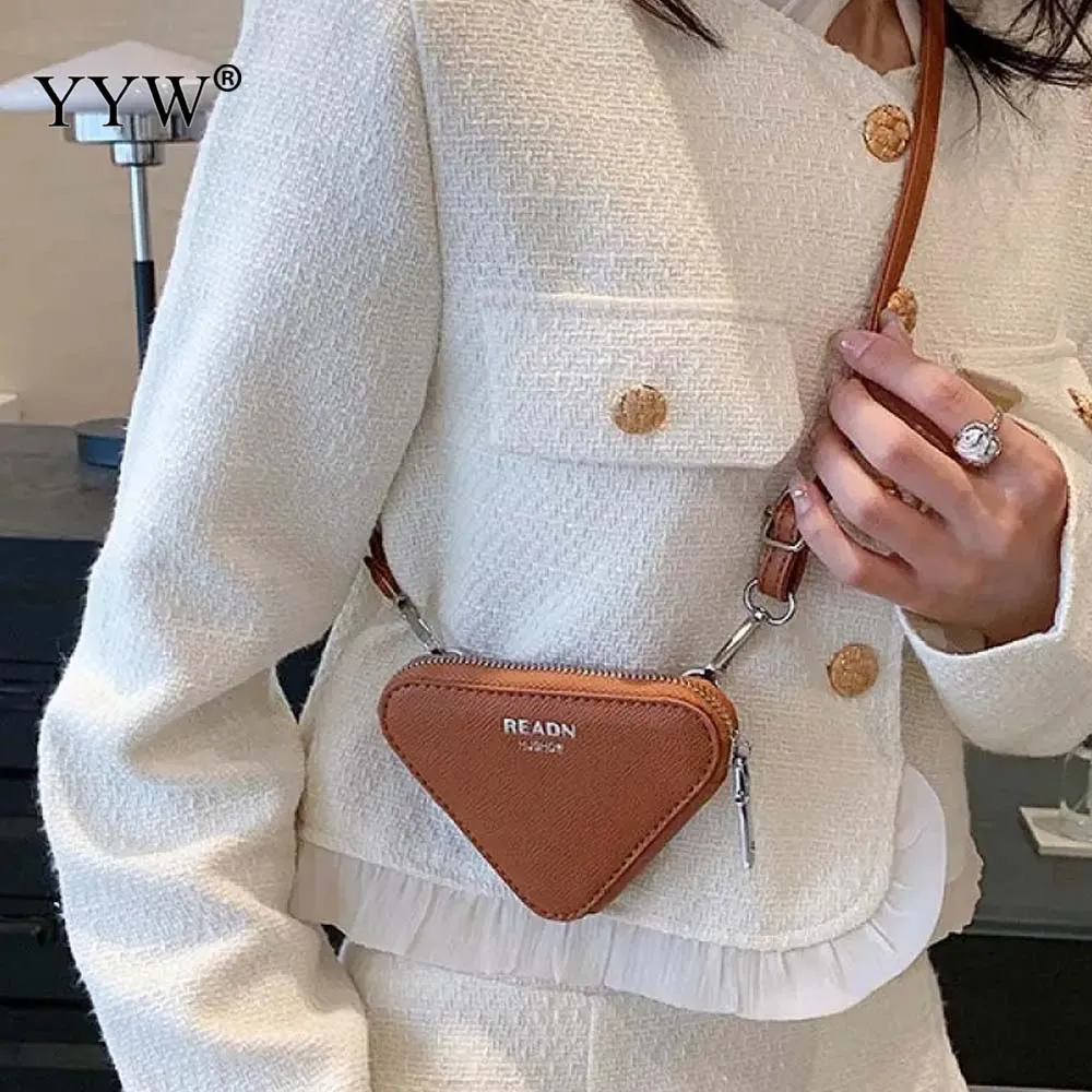 Trendy Mini Shoulder Bag for Women Designer Triangle Purses and Handbags Female Small Chain Crossbody Bag Party Clutch Bag New