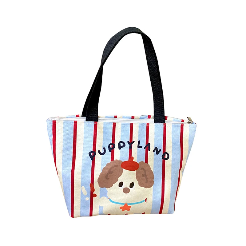 Sacola de grande capacidade para mulheres, lona impressa, bolsa de ombro casual para senhoras, bolsa de praia reutilizável para compras, cachorrinho