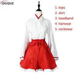 Anime inu x boku ss shirakiin ririchiyo miko cosplay traje feminino quimono uniforme S-5XL